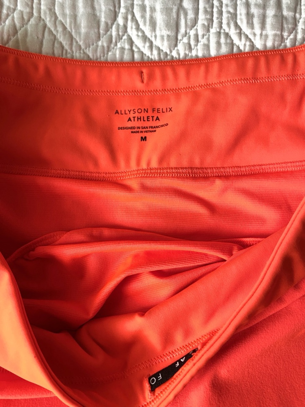 Athleta x Allyson Felix Bright Orange Legend Run With It Shorts Size M - Picture 7 of 14